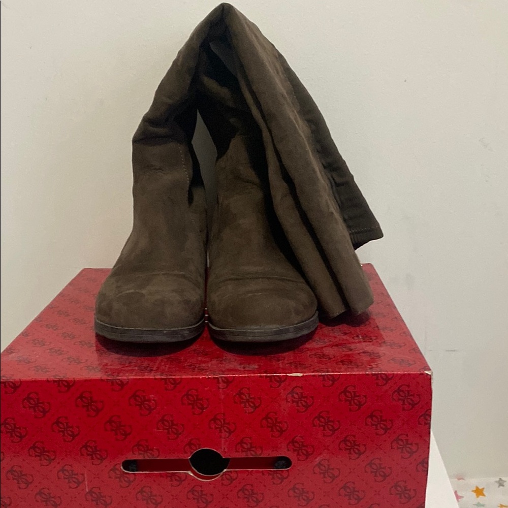 Pre-❤️ Guess Brown Suede Knee-High Boots